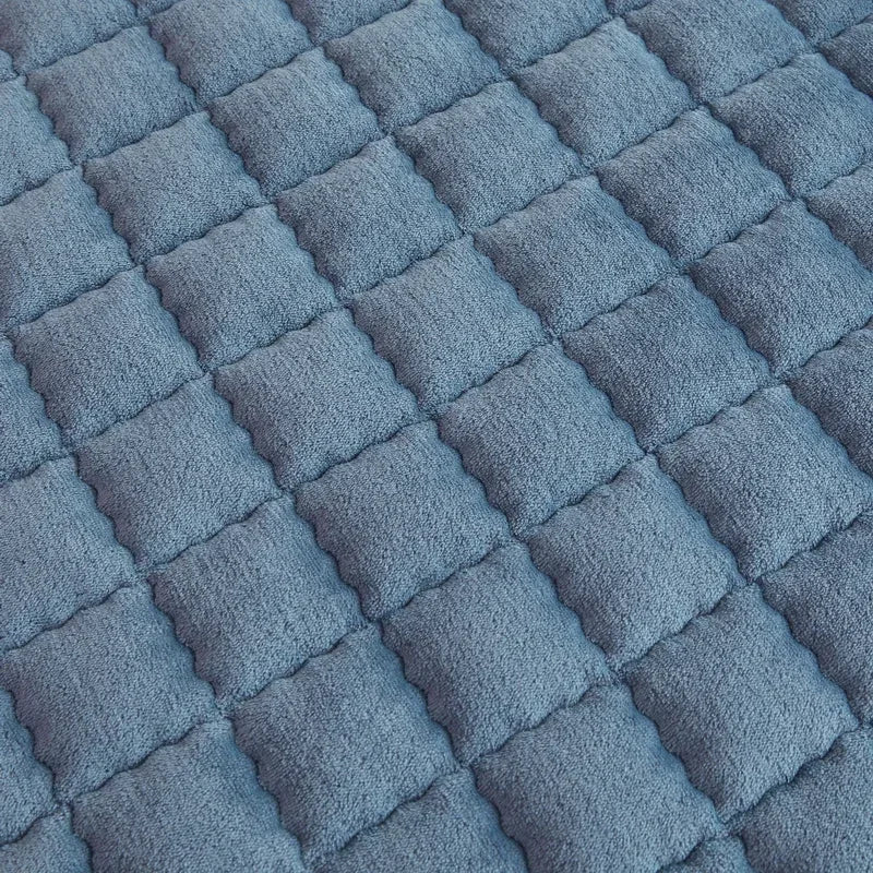 Quilted Mattresses Thickened Bedsheet матрас топпер Velvet Mattress Topper Skin-friendly Bed Linen Blue Mattress(No Pillowcase)