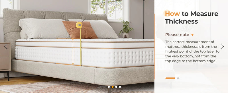 10.2 Inch Hybrid Mattress with Breathable Foam and Individually Pocket Spring - Edge Support & Motion Isolation, Medium Firm