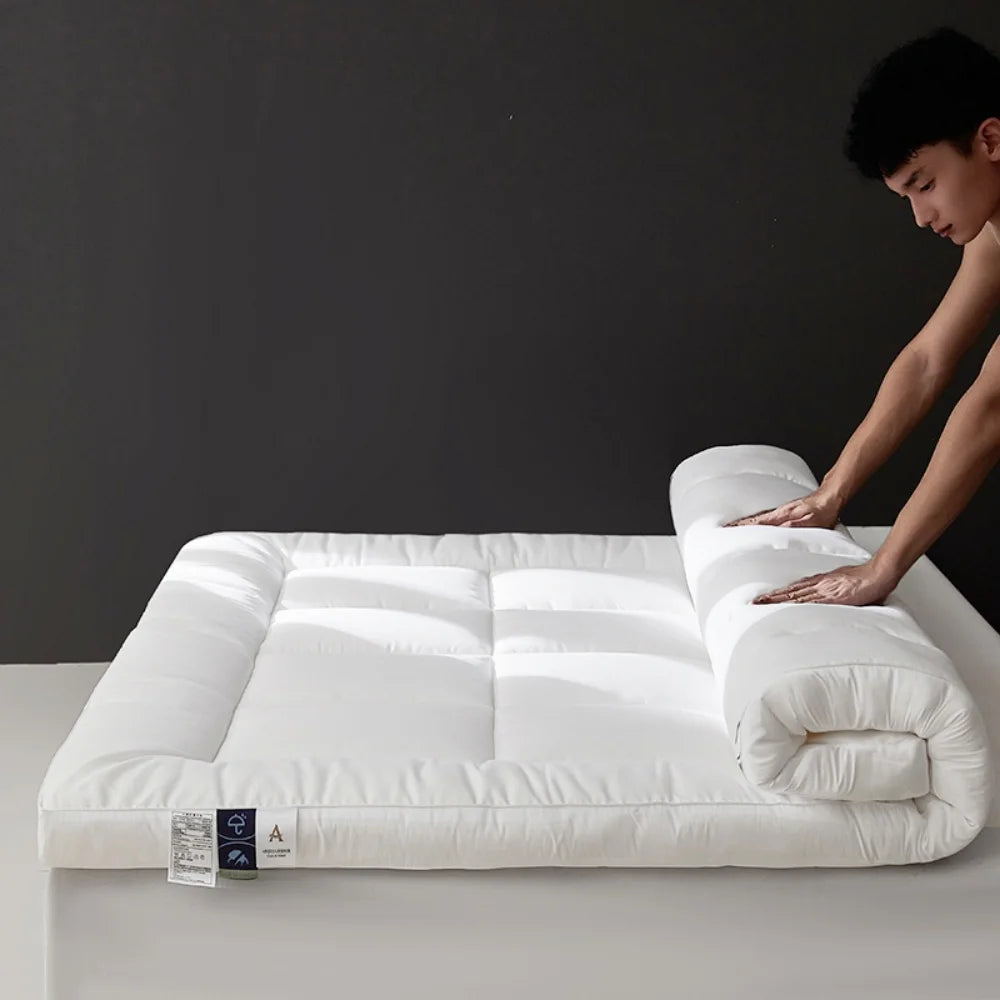 Sondeson White Mattress Topper Queen King Mattress Pad Pocket Soft Down Alternative Fill Mattress Protector Top Mattress Cover