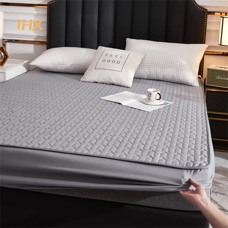 Waterproof Thicken Mattress Pad Protector Skin-Friendly Durable Fitted Sheet Bed Cover Latex Mat Cover 150x200 180x200 160x200