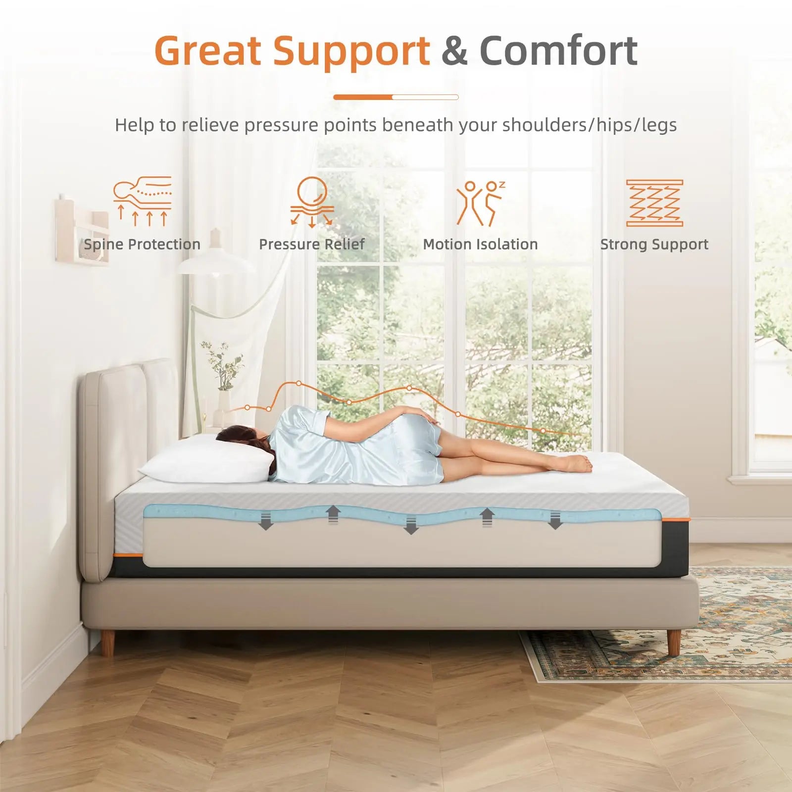 16CM Gel Memory Foam Single Mattress