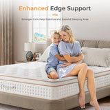 10.2 Inch Hybrid Mattress with Breathable Foam and Individually Pocket Spring - Edge Support & Motion Isolation, Medium Firm