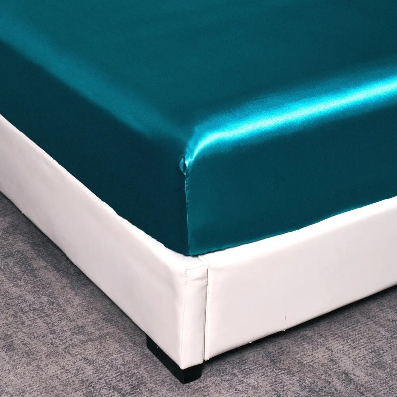 Silky Elastic Fitted Bed Sheet for Various Bed Sizes