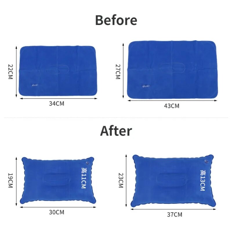 Portable Inflatable Travel Pillow with Pillowcase