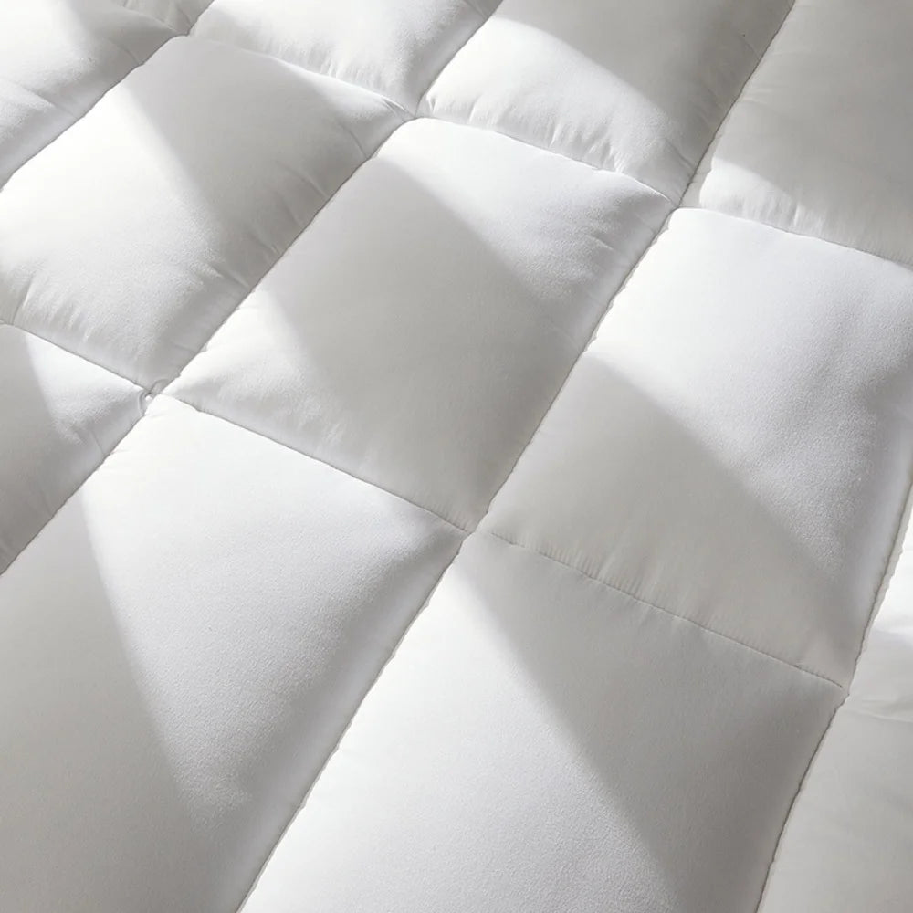 Sondeson White Mattress Topper Queen King Mattress Pad Pocket Soft Down Alternative Fill Mattress Protector Top Mattress Cover