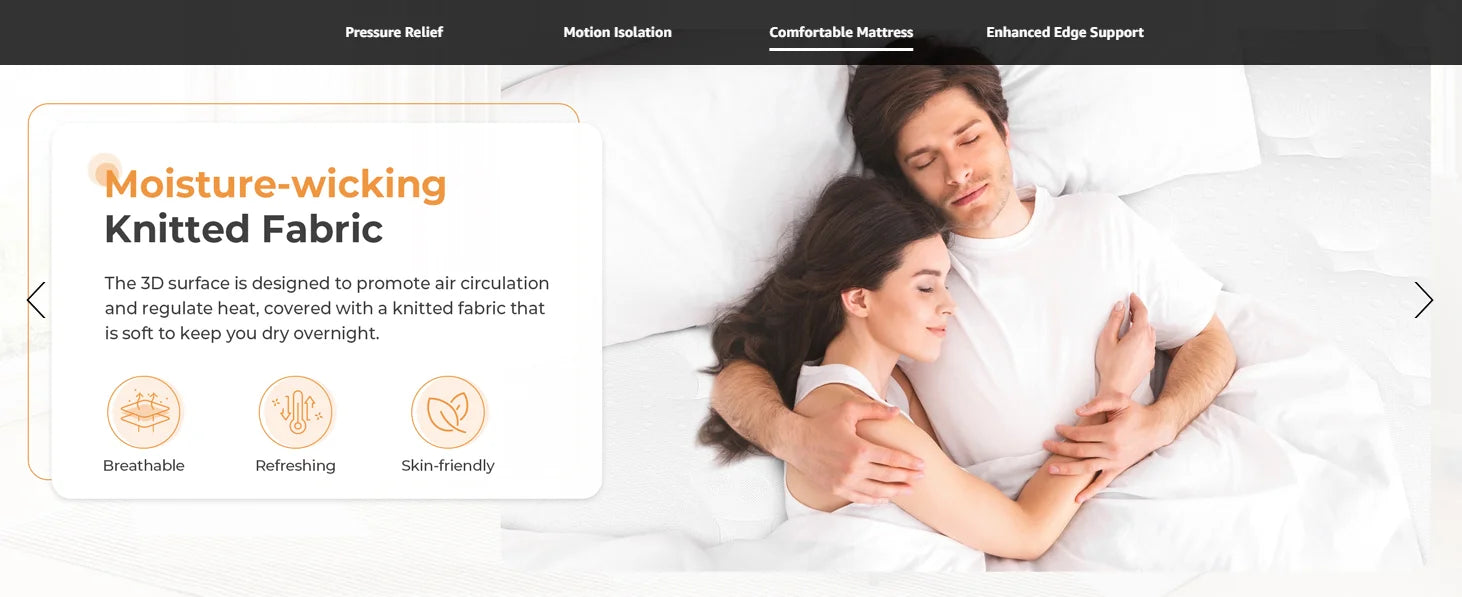 10.2 Inch Hybrid Foam & Individual Pocket Spring Mattress