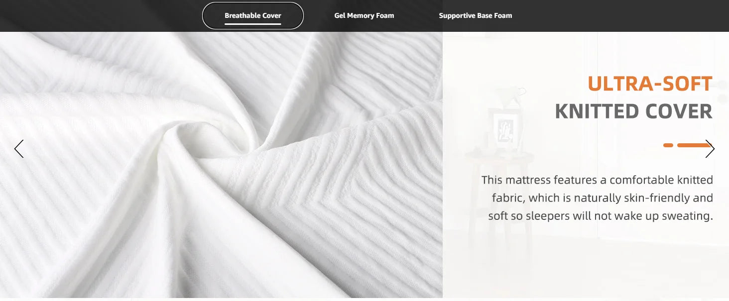16CM Gel Memory Foam Single Mattress