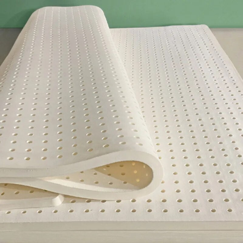 Full-Size Natural Latex Mattress Topper for Comfort and Portability