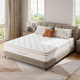 10.2 Inch Hybrid Mattress with Breathable Foam and Individually Pocket Spring - Edge Support & Motion Isolation, Medium Firm