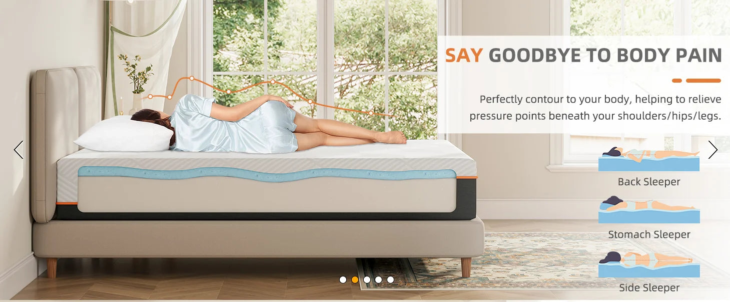 16CM Gel Memory Foam Single Mattress