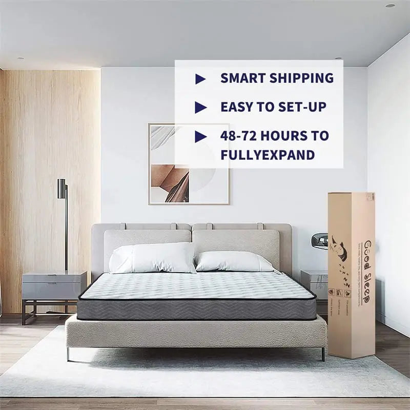 Memory Foam & Spring Hybrid Mattress (King Size: 150x200 cm)