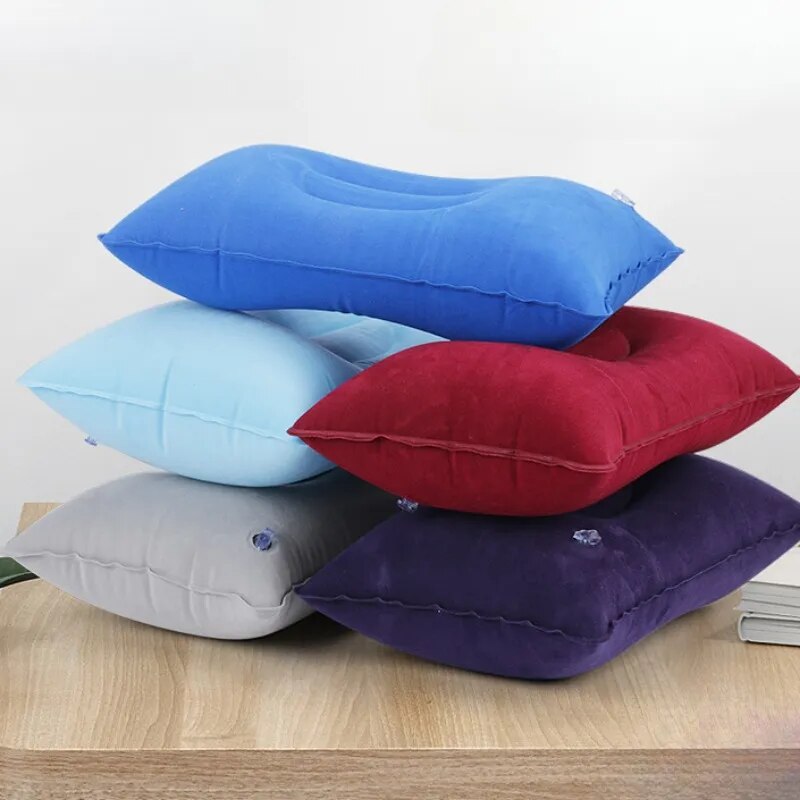 Portable Inflatable Travel Pillow with Pillowcase