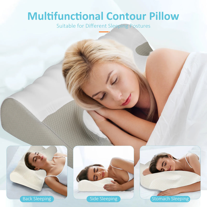 Ergonomic Cervical (For Orthopedic Support) Memory Foam Pillow